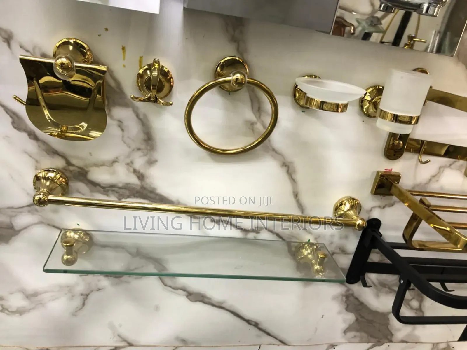 Midas Ideal Golden Complete Bathroom Accessories