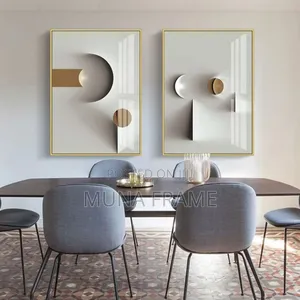 2 Sets of Modern Abstract Geometric Wall Art Design Acrylic