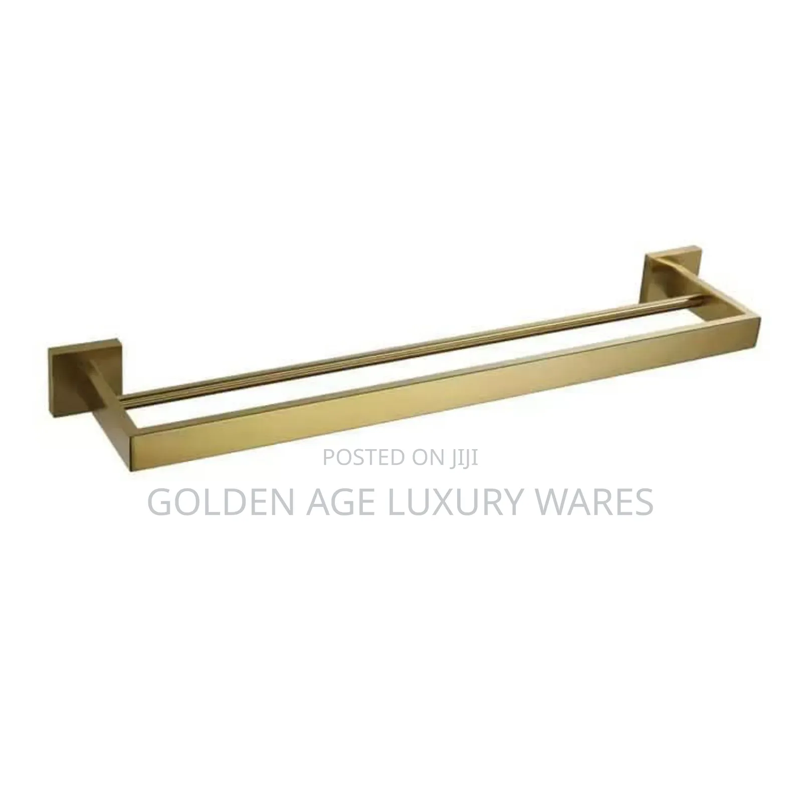 Gold Square Double Towel Rail