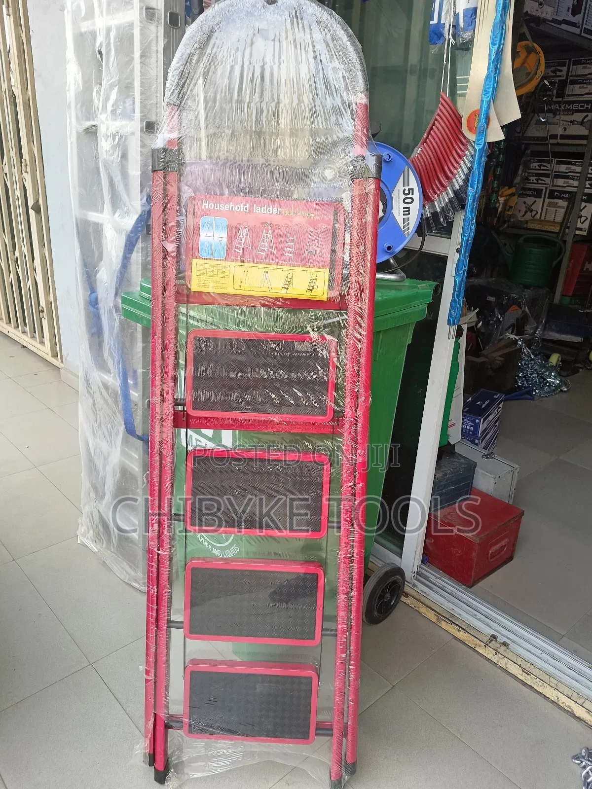 5 Steps Household Red Ladder