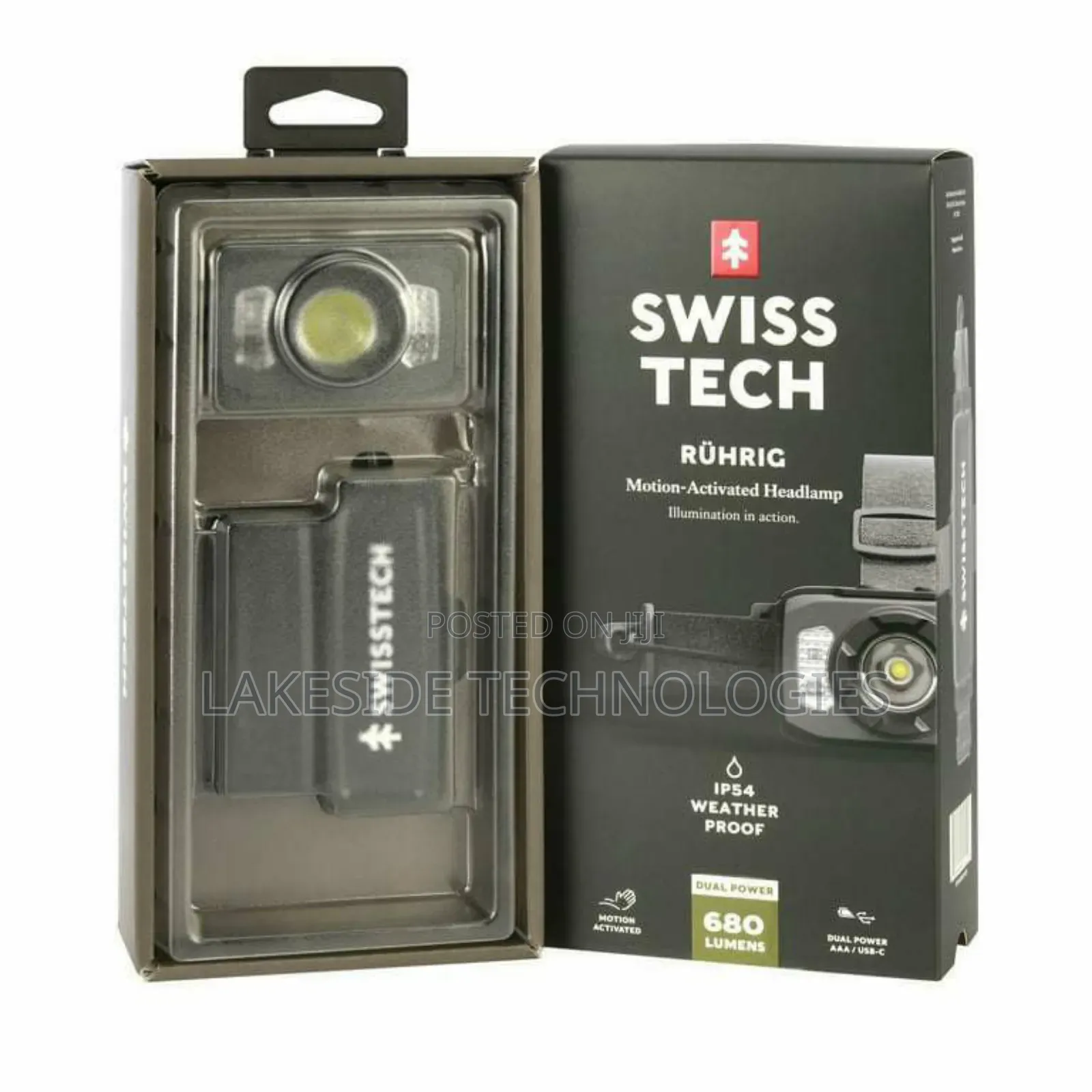 Swiss Tech Motion Activated Rechargeable Led Headlamp