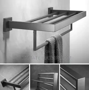 Grey 60cm Square Shaped Multiple Towel Racks