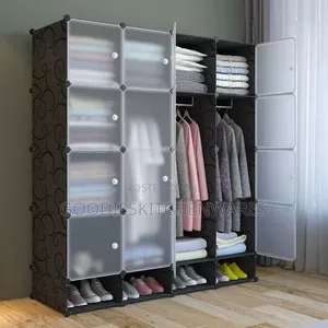 4 Partition Wardrobe Cloth Storage Cabinet