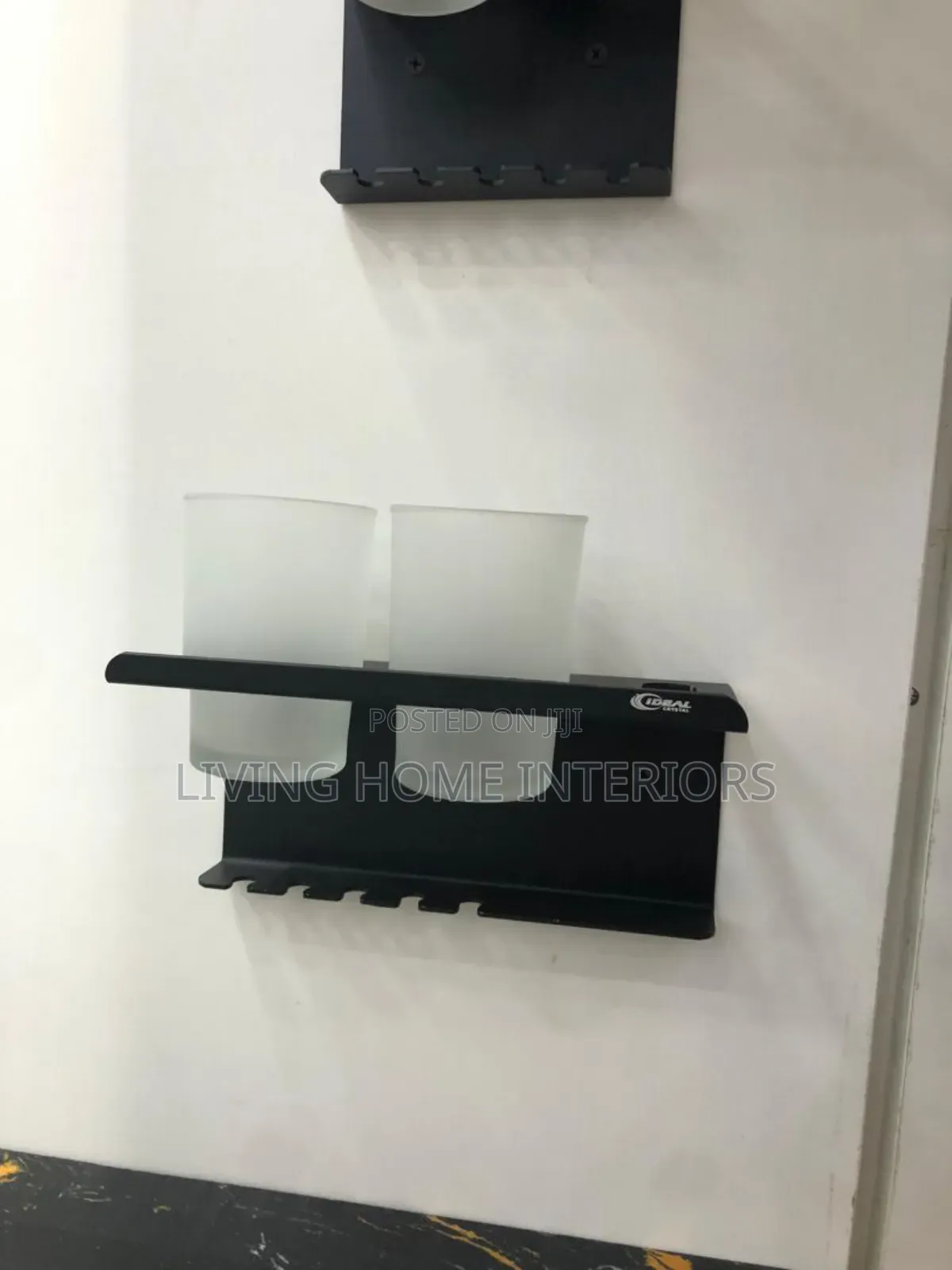Ideal Matt Black Double Cup Holder