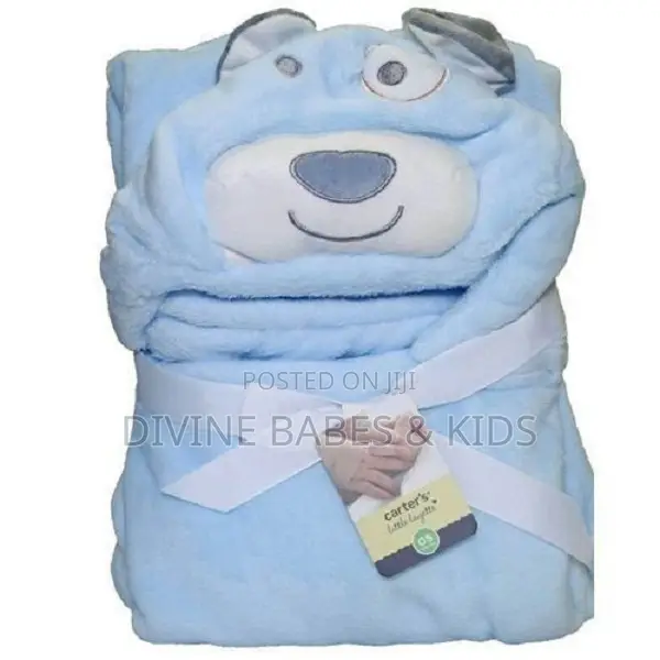 3D Baby Blanket - White,Bluemulticolour