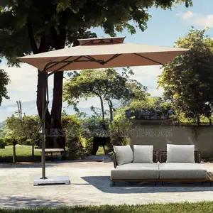 Outdoors Canopy Umbrella Parasol With Marble Base