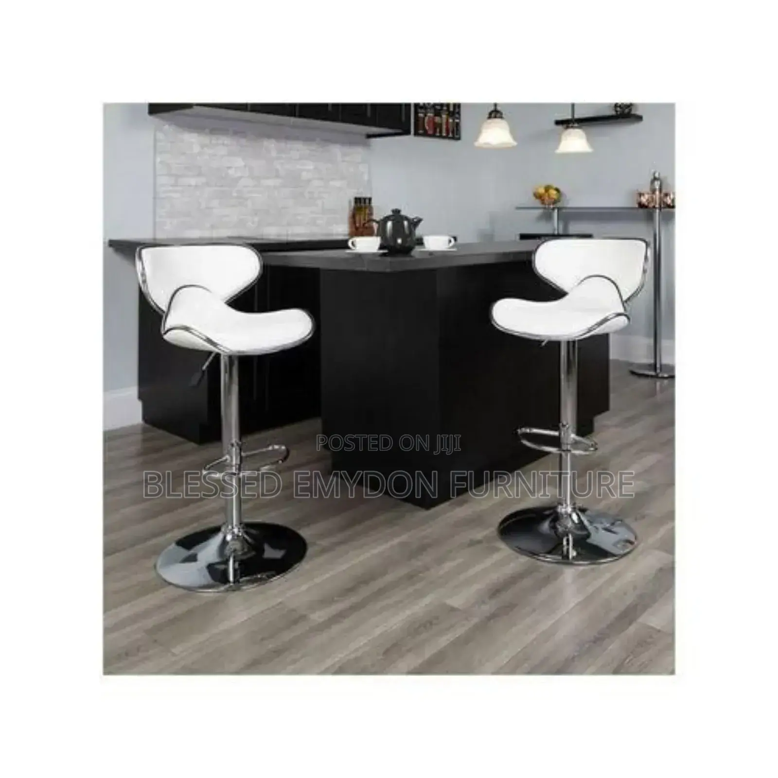 Modern Designed Adjustable Bar Stools - Set of 2