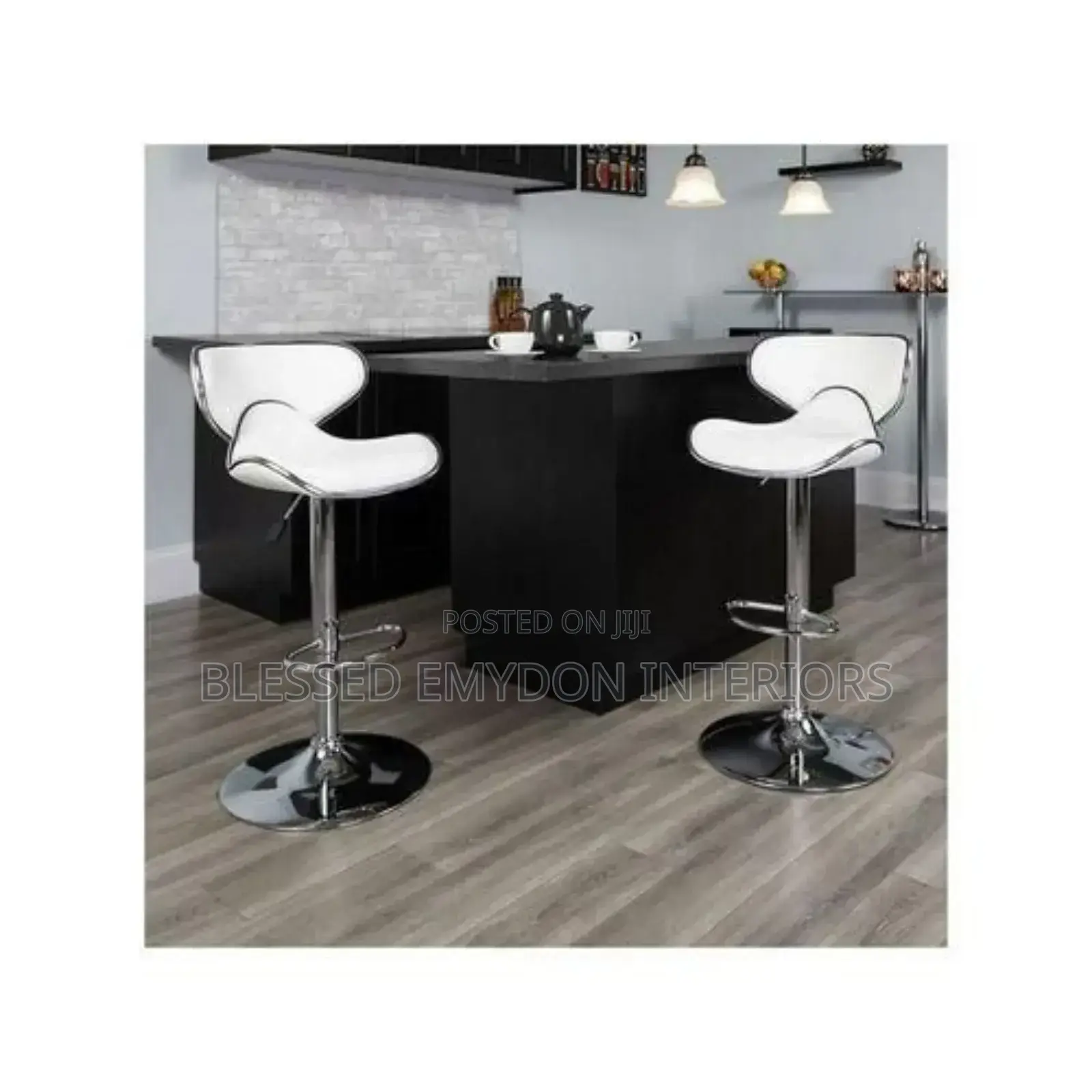 Modern Designed Adjustable Bar Stools - Set of 2
