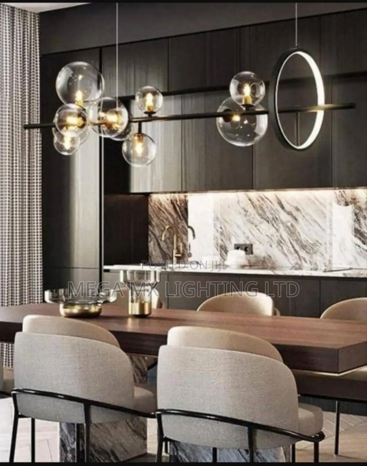Luxury Linear Bubbles Chandelier Light