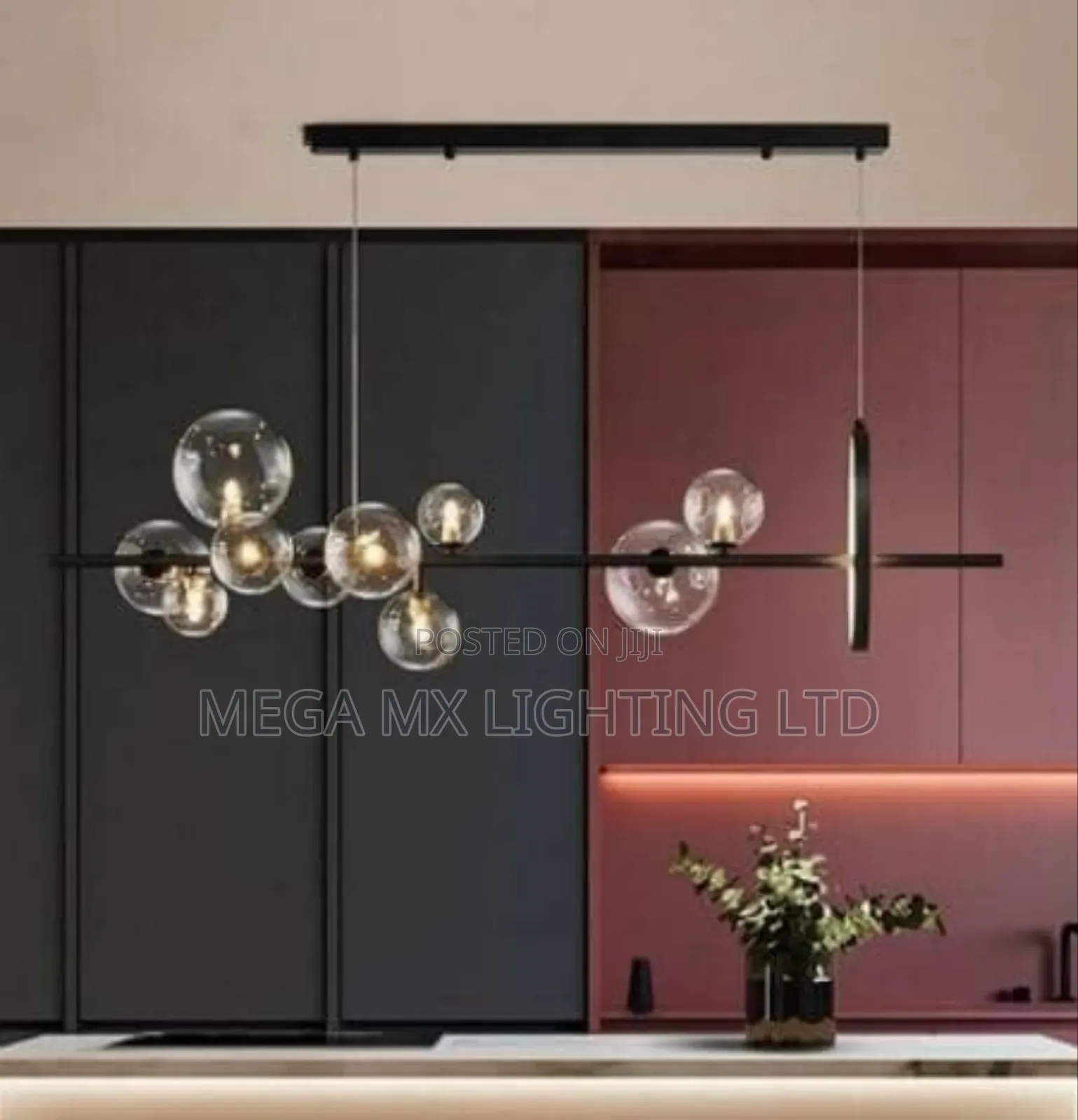 Luxury Linear Bubbles Chandelier Light