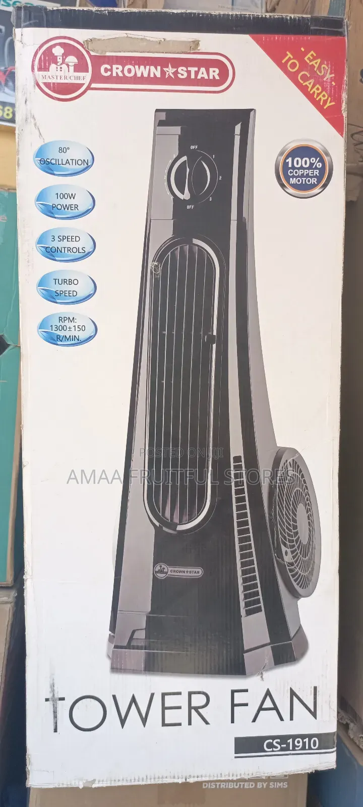 Crown Star Tower Fan