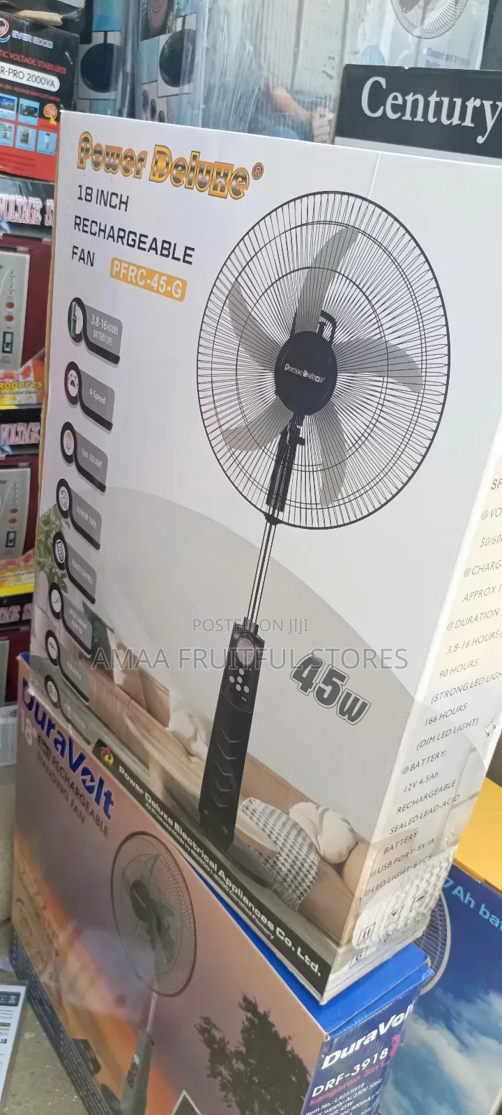 Power Deluxe Rechargeable Fan