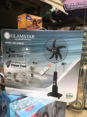 New Glamstar Rechargeable18inches Standing Fan Black