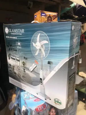 New Glamstar 18inches Rechargeable White Standing Fan