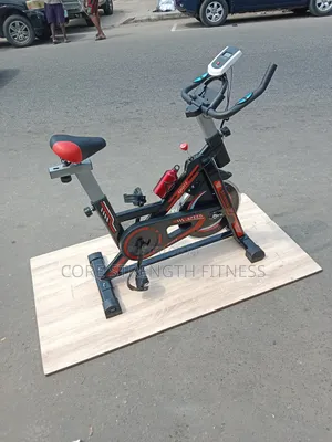 Photo - Spin Bike With Display Meter , iPad and Phone Holder