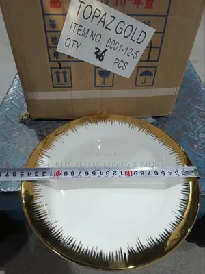 Gold Pleated Breakable Plate