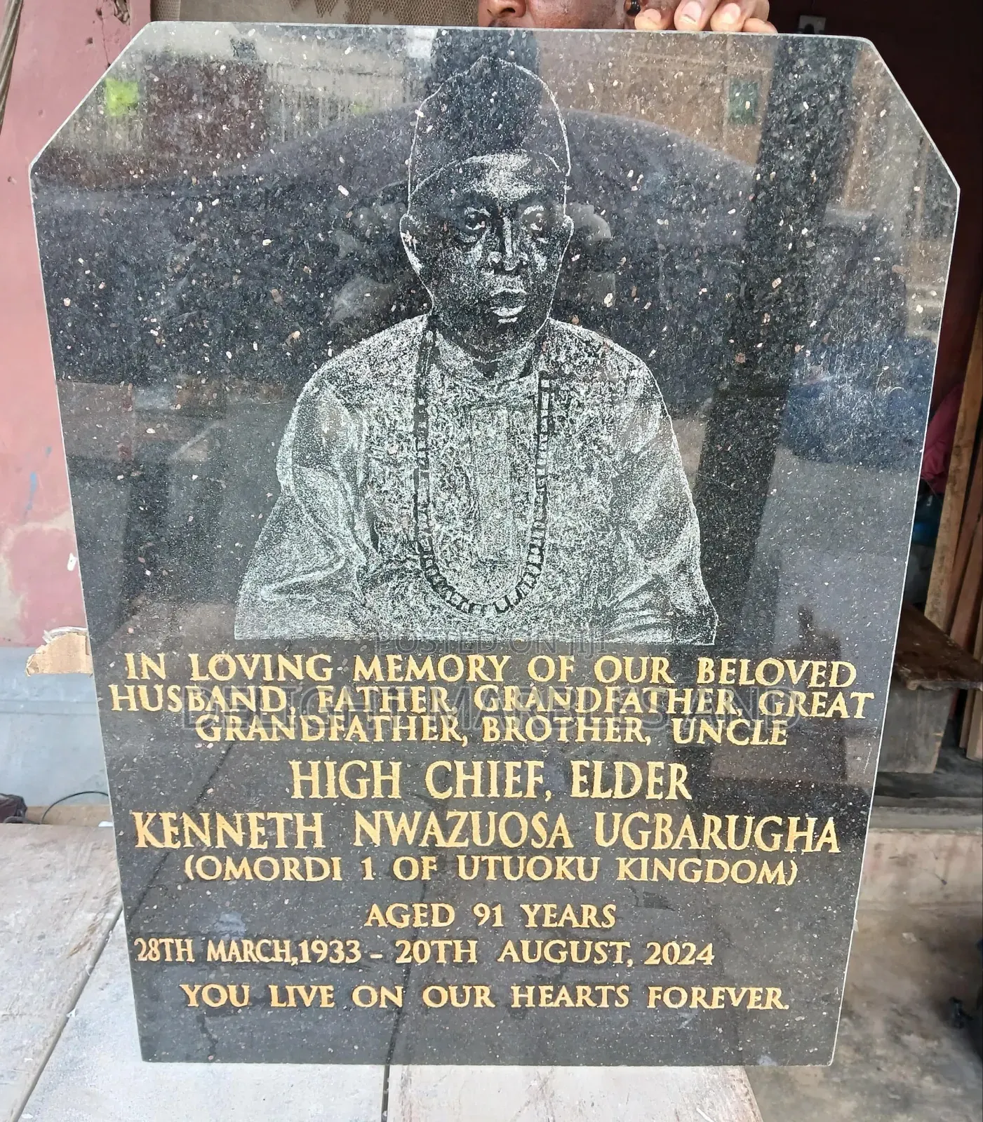 Grave With Marble Engraved
