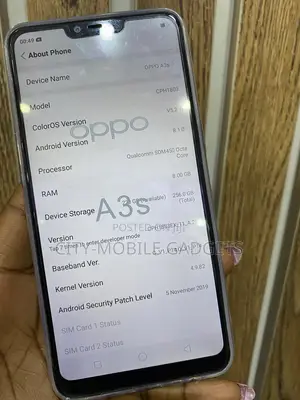 Oppo A3s 256 GB Purple