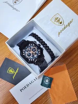 Poedagar Quality Men Chain Strap Wristwatch
