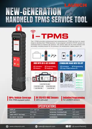 Launch X431 I-TPMS TPMS Detector Sensor Programming