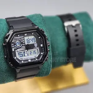 Poedagar Quality Men Rubber Strap Wristwatch
