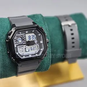 Poedagar Quality Men Rubber Strap Wristwatch