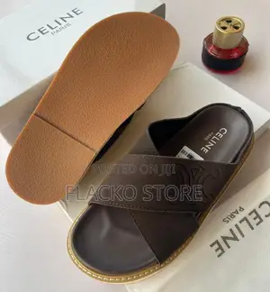 Original Celine Leather Slippers