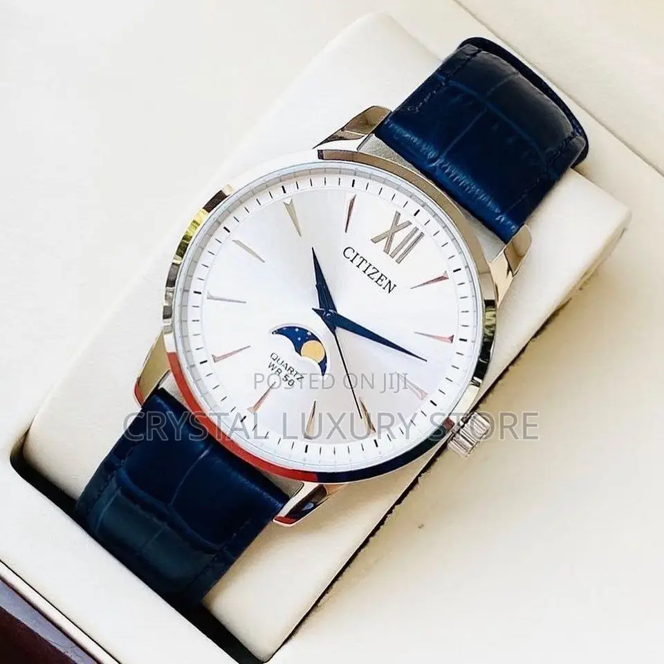 Authentic Citizen Genuine Leather Men Wristwatch