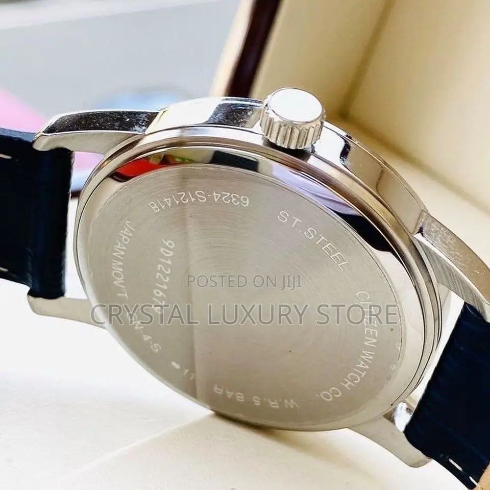 Authentic Citizen Genuine Leather Men Wristwatch