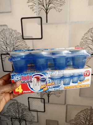 4 Pack Ice Shot Glass Mould Cube Maker Set