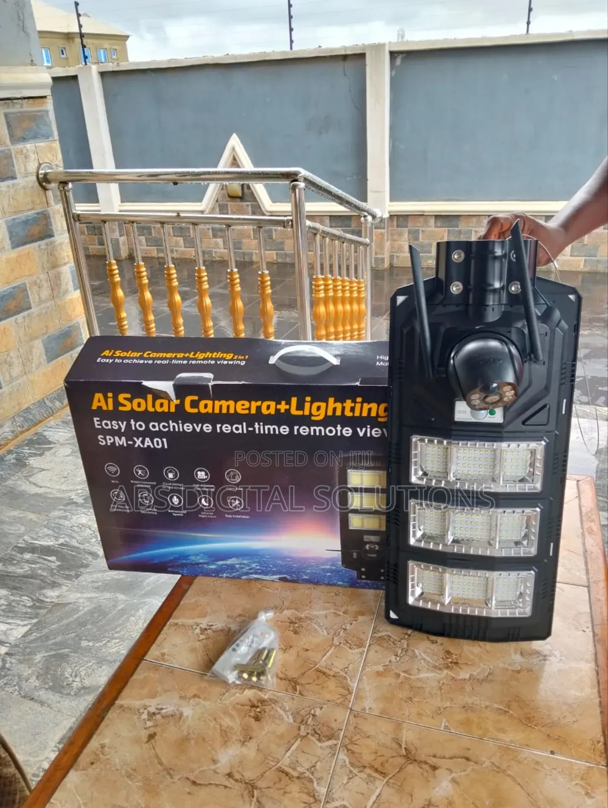 Ai Solar Camera PTZ With Lighting 450watts