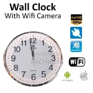 Photo - 1080P Wifi Wall Clock Camera For Smartphone View