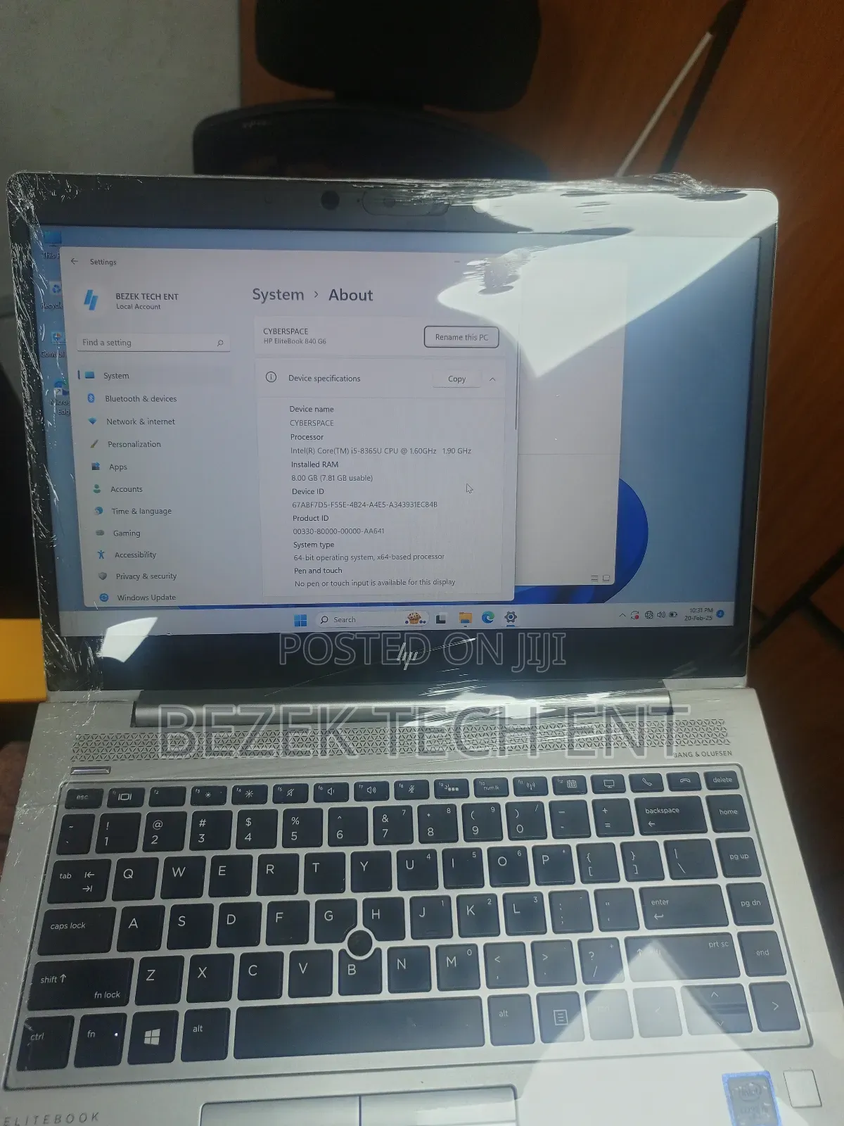 New Laptop HP EliteBook 840 G6 8GB Intel Core I5 SSD 256GB