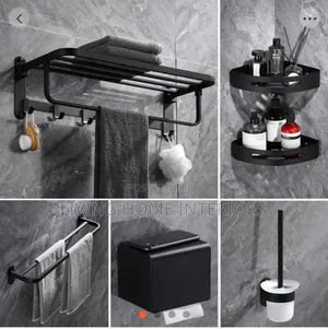 Matt Black Complete Bathroom Accessories