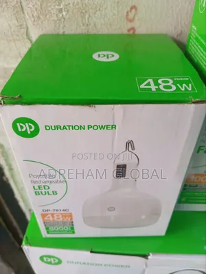 Duration Power Rechargeable Led Bulb, 48w 6000mah 