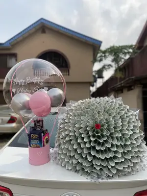 Money Bouquet and Balloon Treats Box Package