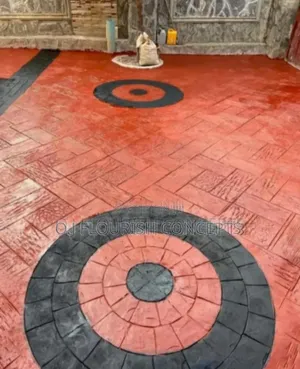Double Circle Stamped Concrete