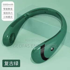 Portable Rechargeable Display Foldable Bladeless Neck Fan