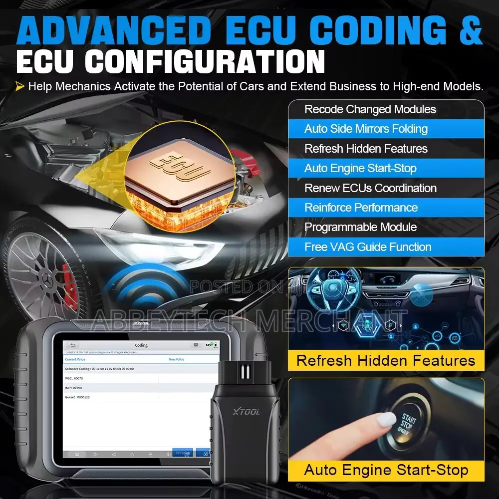 Xtool D8bt All System Obd2 Car Scanner Immo Ecu Coding