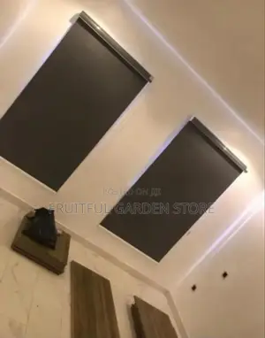 Brown Rolling Blackout Window Blind