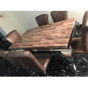 Marble Dining Table + 6 Sitting Chairs
