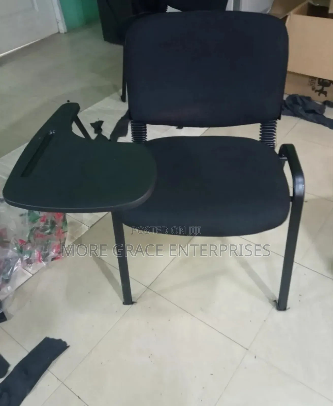Strong Trainers' Chair With Writing Pad.
