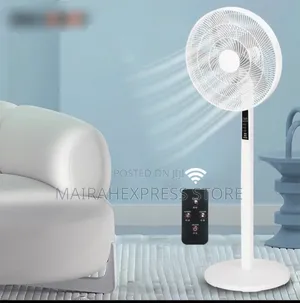 16" Solar Powered Rechargeable Standing Fan With Remote