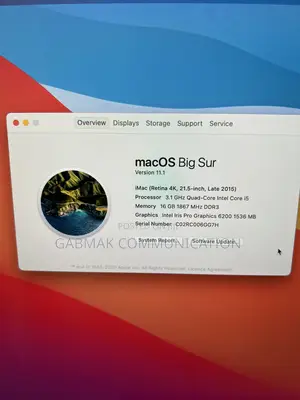 Desktop Computer Apple iMac 16GB Intel Core I5 HDD 1T