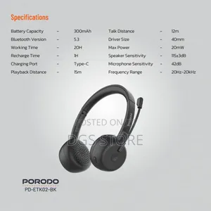 Porodo Office Wireless Headphone