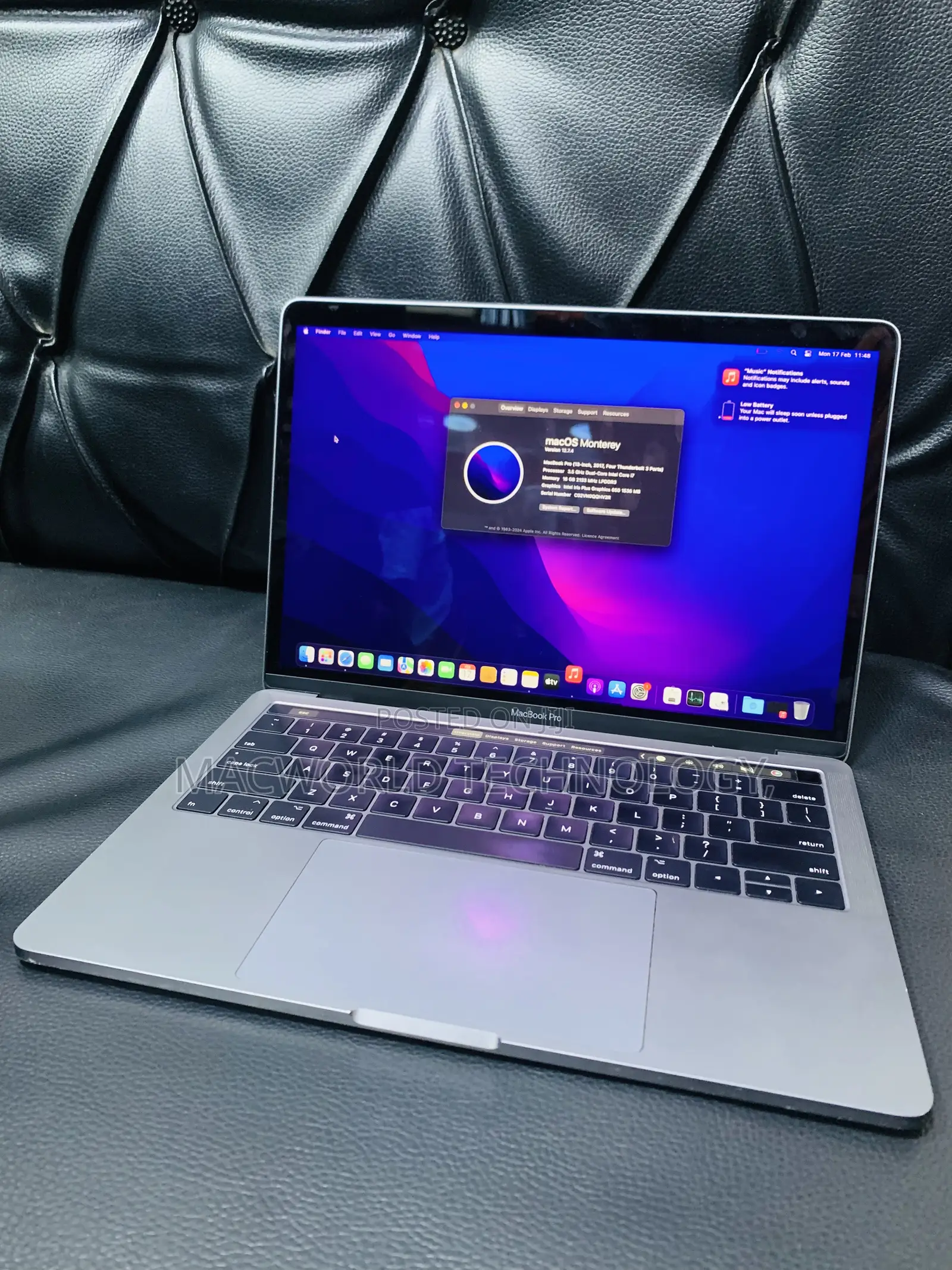 Laptop Apple MacBook Pro 2017 16GB Intel Core I5 SSD 256GB