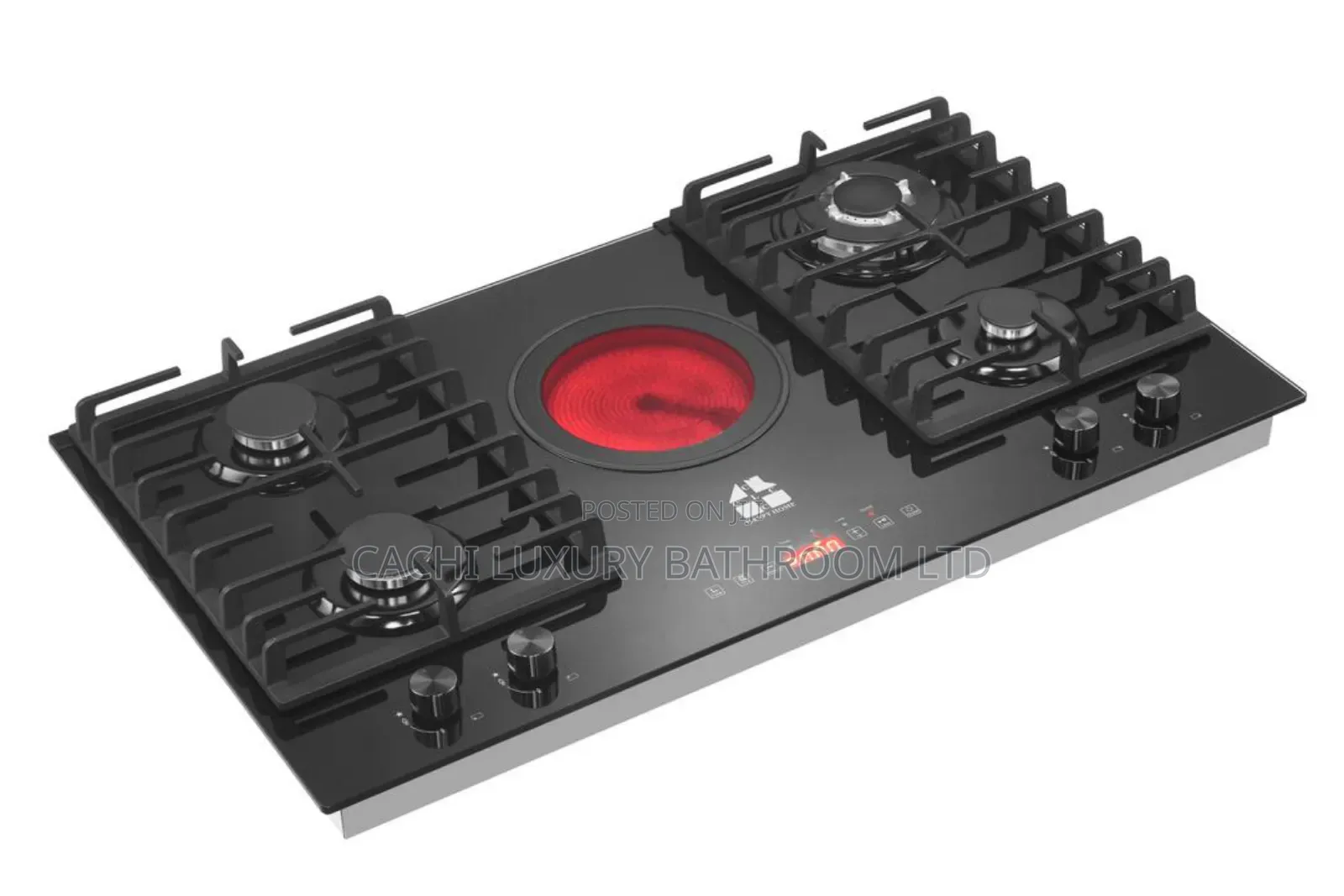 Gold and Black Five Burner