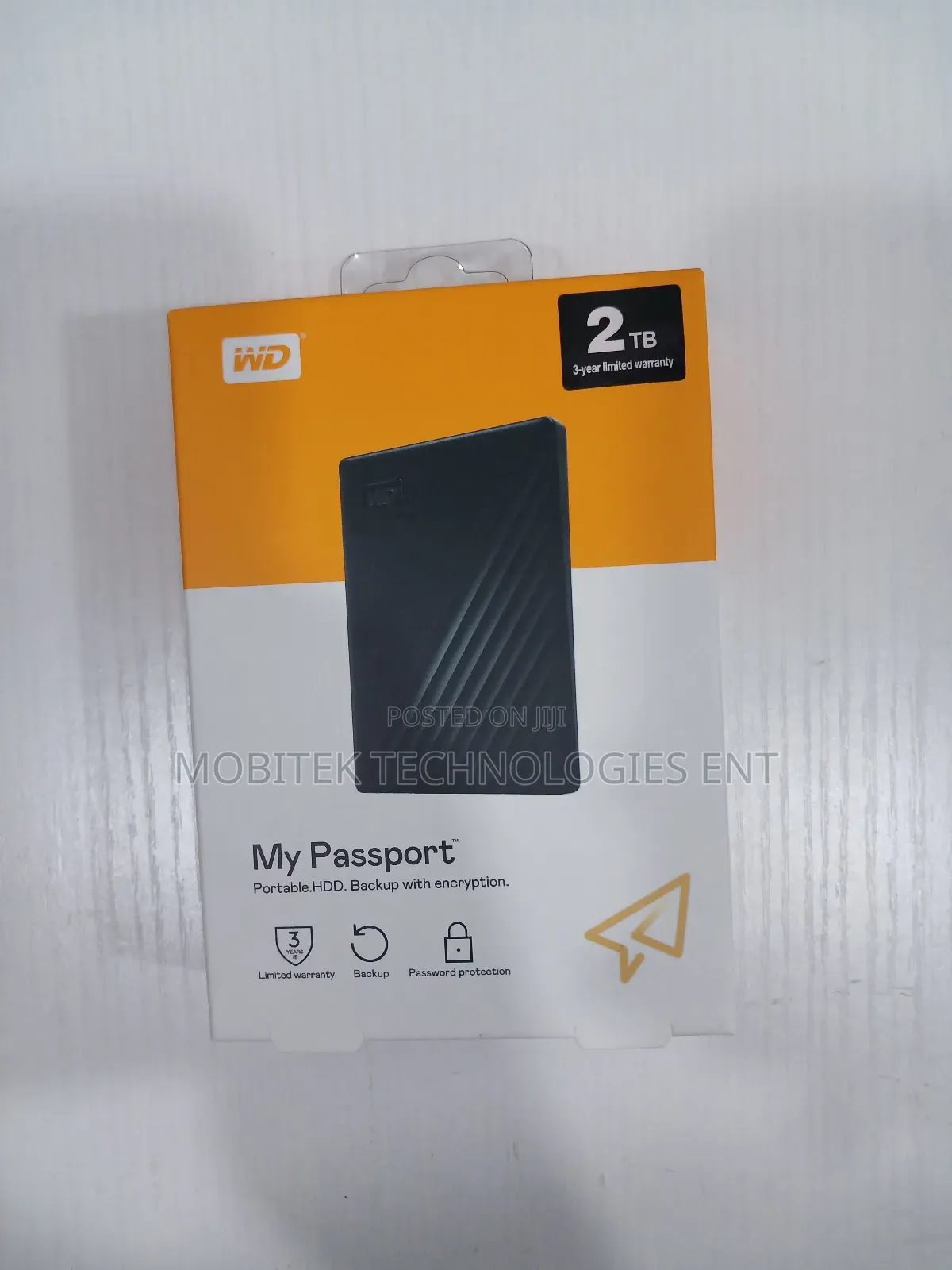 2TB WD My Passport External Portable Storage Hard Drive