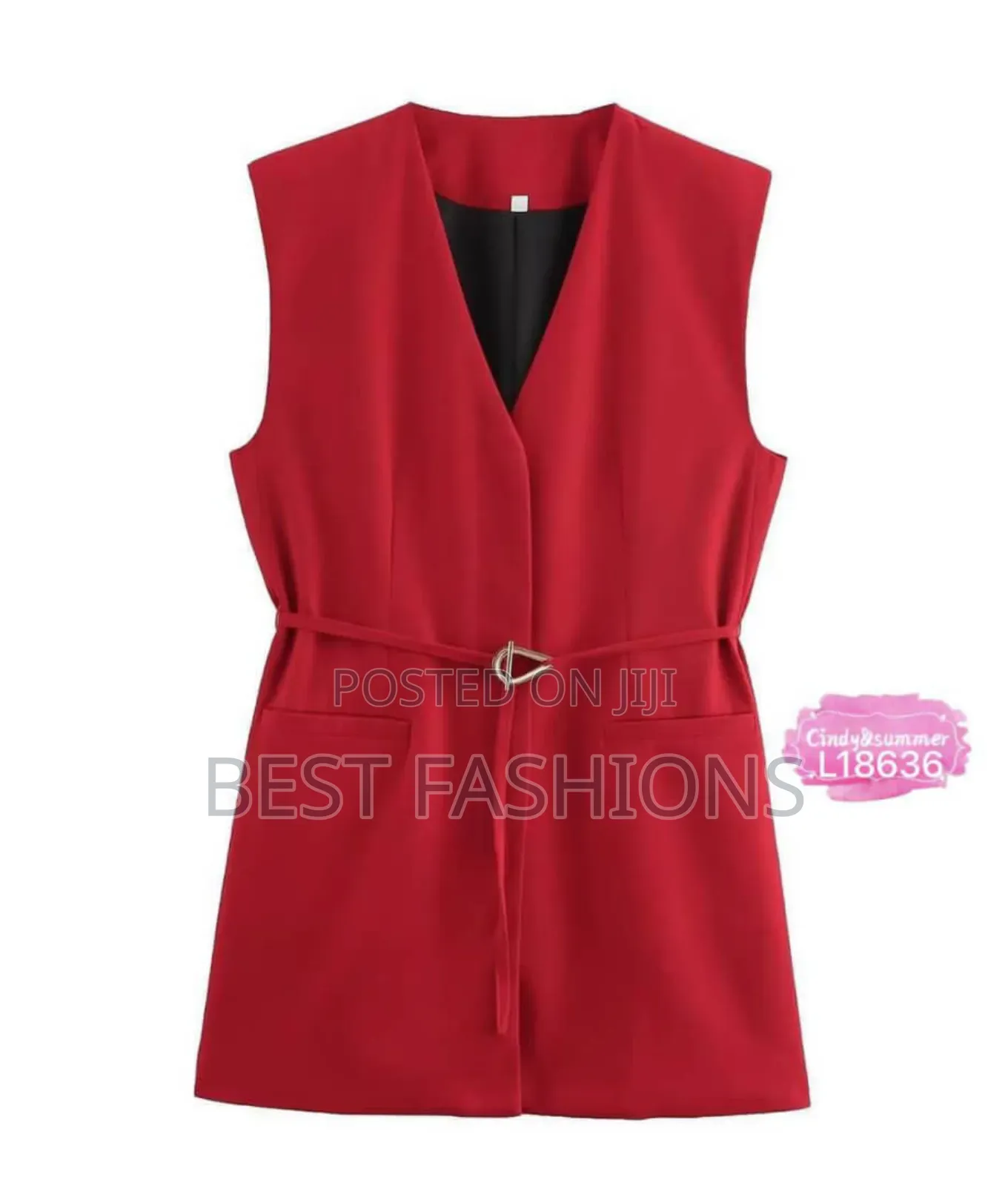 Ladies Sleeveless Blazer Suit
