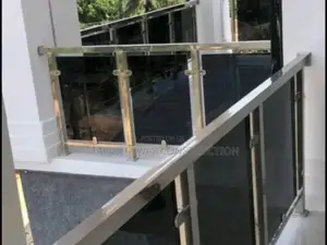 Dark Grey Handrails With Stainless Squareuare